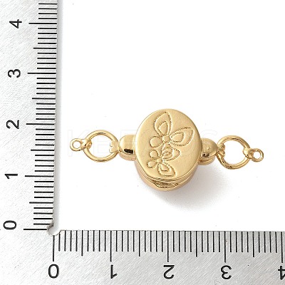 Brass Micro Pave Cubic Zirconia Magnetic Clasps KK-A227-20G-03-1