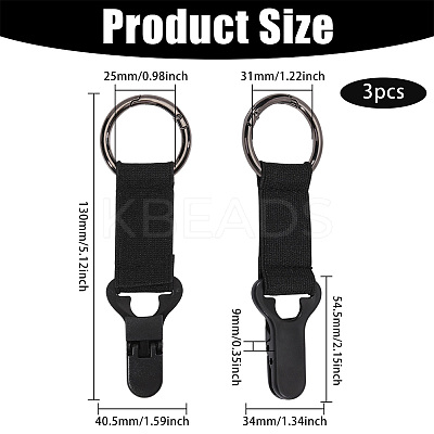 Polyester Plastic Braided Band Hat Clips DIY-WH0899-316-1