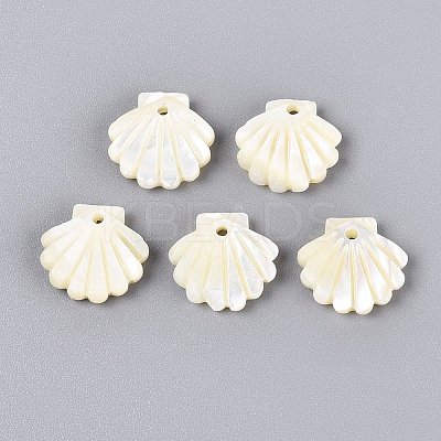Natural Trochus Shell Carved Pendants SHEL-Q028-09-1