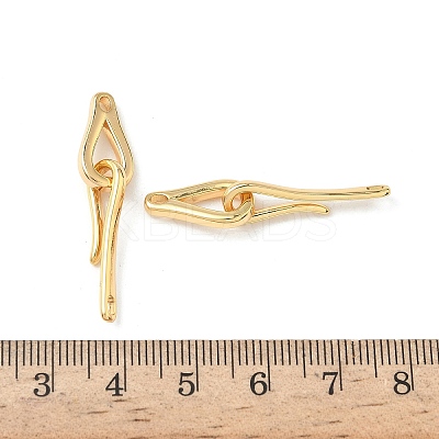 Brass Hook and S-Hook Clasps KK-Z136-41C-G-1