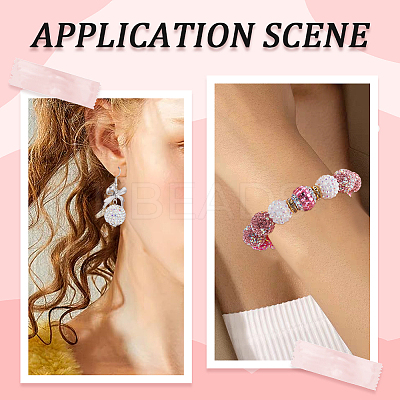 30Pcs 6 Style Polymer Clay Pave Rhinestone Beads CLAY-SC0001-78A-1