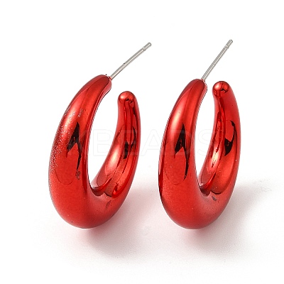 Ring Acrylic Stud Earrings EJEW-P251-34-1