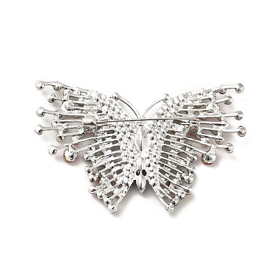 Colorful Rhinestone Butterfly Lapel Pin JEWB-P014-03P-1