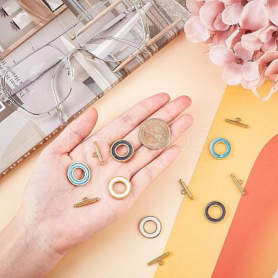 304 Stainless Steel Toggle Clasps STAS-FH0001-14-1