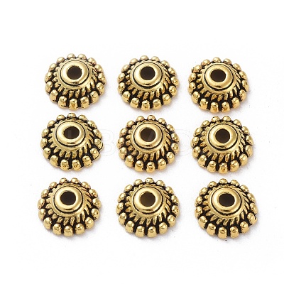 Tibetan Style Alloy Caps GLF1235Y-NF-1