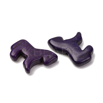 Synthetic Turquoise Dyed Horse Beads G-B015-10-1