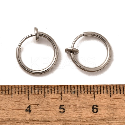 Tarnish Resistant 304 Stainless Steel Retractable Clip-on Hoop Earrings LS-STAS-I097-078P-1