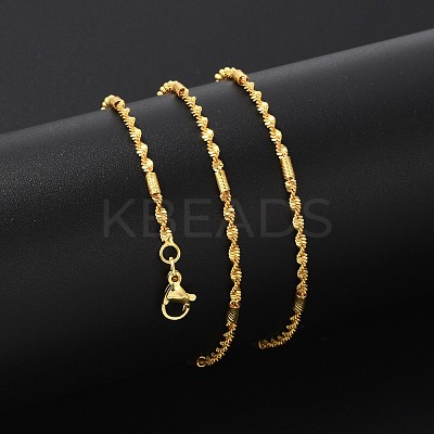 Brass Singapore Chains Necklaces for Women NJEW-D302-38G-1