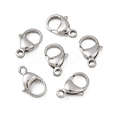 Tarnish Resistant 304 Stainless Steel Lobster Claw Clasps STAS-G035-I-1