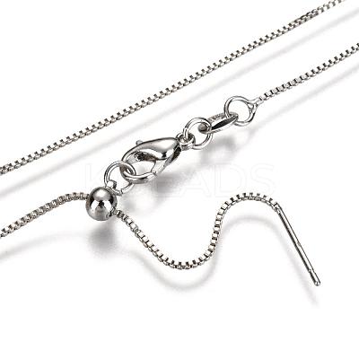 Adjustable Electroplate Brass Venetian Chain Necklace X-MAK-L028-02P-1