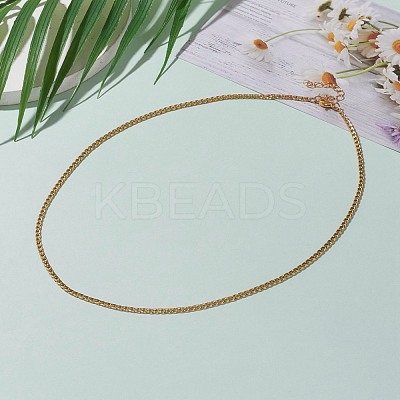 304 Stainless Steel Curb Chains Necklaces NJEW-JN03280-01-1