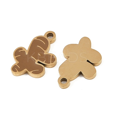 Vegetables 304 Stainless Steel Enamel Charms STAS-C137-02B-G-1
