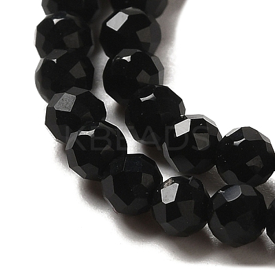 Natural Black Onyx Beads Strands G-K020-3mm-30-1