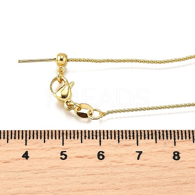 1MM Brass Wheat Chain Adjustable Slider Necklaces NJEW-M108-21G-1