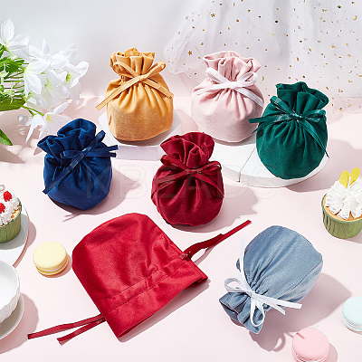 7Pcs 7 Colors Velvet Jewelry Drawstring Gift Bags ABAG-BC0001-39-1