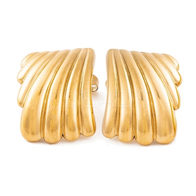 Ion Plating(IP) 304 Stainless Steel Stud Earrings for Women EJEW-L272-032G-01-1