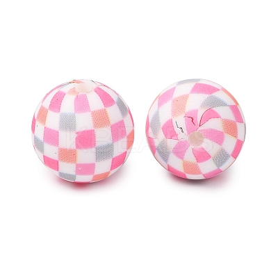 Food Grade Eco-Friendly Printed Silicone Beads SIL-A013-01A-21-1