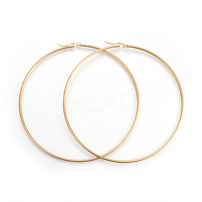 201 Stainless Steel Big Hoop Earrings EJEW-A052-20G-G-1