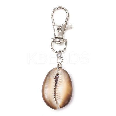 Natural Cowrie Shell Pendant Decorations HJEW-JM03170-01-1