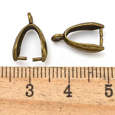 Grade AA Brass Ice Pick Pinch Bails for Pendant Making KK-M008-b-06AB-NR-1