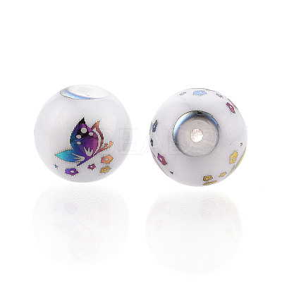 Electroplate Glass Beads X-EGLA-S178-12H-1