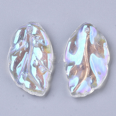 Transparent Glass Pendants EGLA-T022-02-1