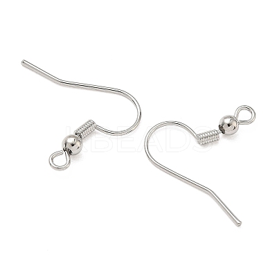 SHEGRACE Brass French Hooks with Coil and Ball XGR0001P-01P-1