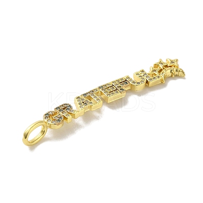 Brass Micro Pave Cubic Zirconia Pendants KK-Z042-19G-01-1