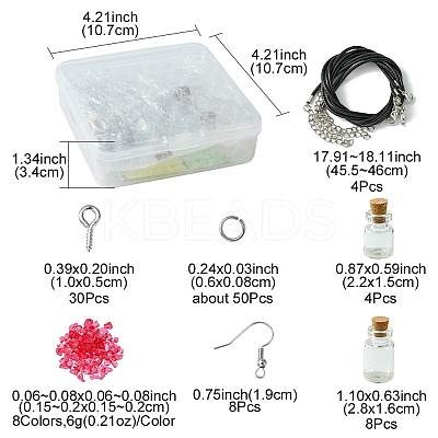 DIY Wish Bottle Earring Necklace Making Kit DIY-FS0005-52-1