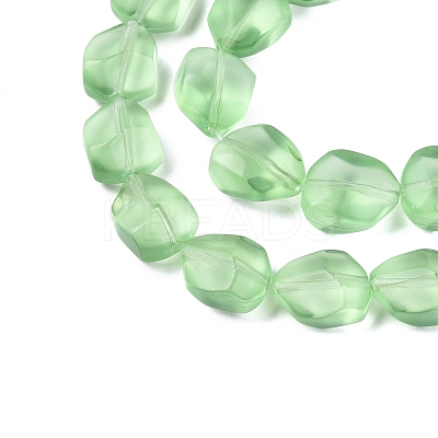 Frosted Glass Beads Strands GLAA-T023-30H-1