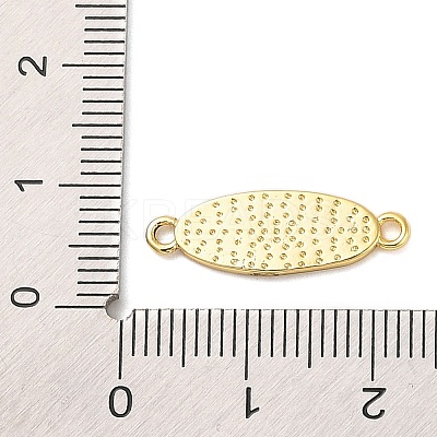 Beach Theme Rack Plating Brass Oval Connector Charms KK-P261-08F-G11-1