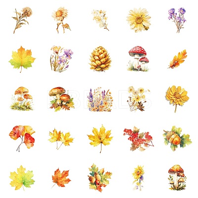 50Pcs Cartoon Leaf Paper Sticker STIC-C012-12-1