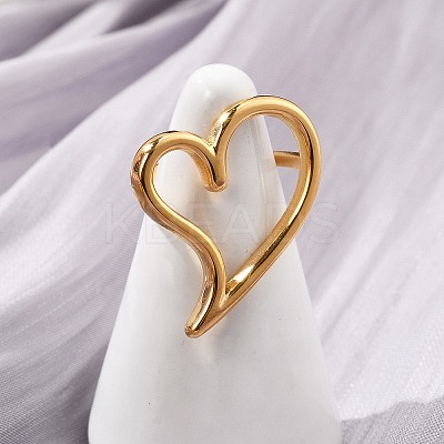 304 Stainless Steel Cuff Rings RJEW-D317-01C-G-1