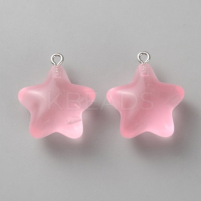 Luminous Tansparent Acrylic Pendants LS-LACR-WH0071-01-1