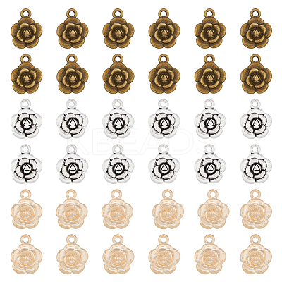 90Pcs 3 Colors Tibetan Style Alloy Pendants FIND-DC0004-18-1