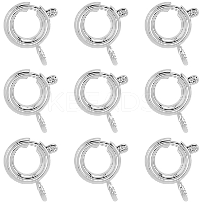 20Pcs Eco-friendly Brass Spring Ring Clasps KK-BBC0027-69B-S-1