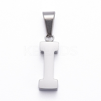 Non-Tarnish 304 Stainless Steel Letter Pendants STAS-H127-I-P-1