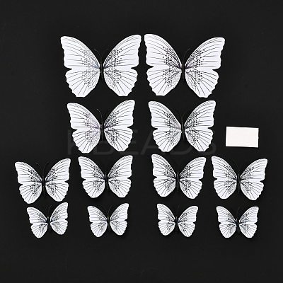 PVC Plastic Artificial 3D Butterfly Decorations DIY-I072-02E-1
