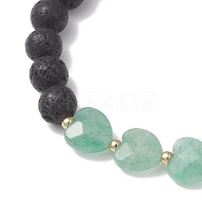 Natural Mixed Gemstone Beads Stretch Bracelets for Women BJEW-JB13204-1