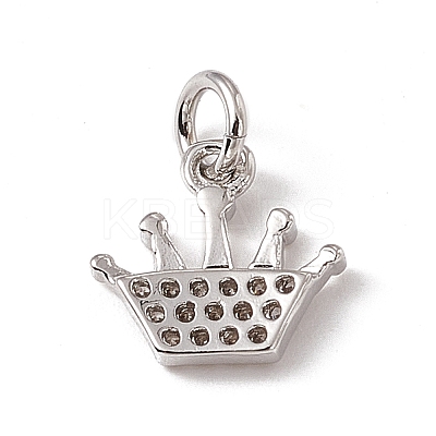 Brass Micro Pave Cubic Zirconia Charms ZIRC-F132-82P-1