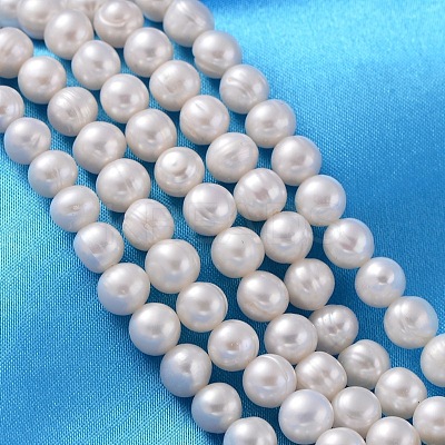 Natural Cultured Freshwater Pearl Beads Strands PEAR-L001-F-07-1