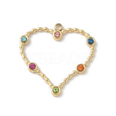 304 Stainless Steel Rhinestone Pendants STAS-Z122-54G-02-1