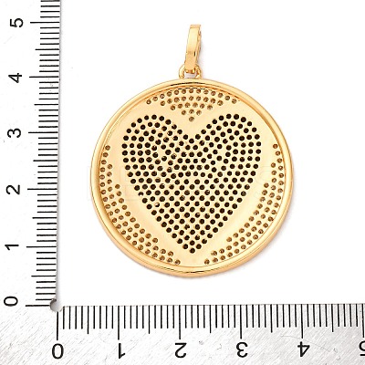 Brass Micro Pave Cubic Zirconia Pendants KK-U076-15G-1