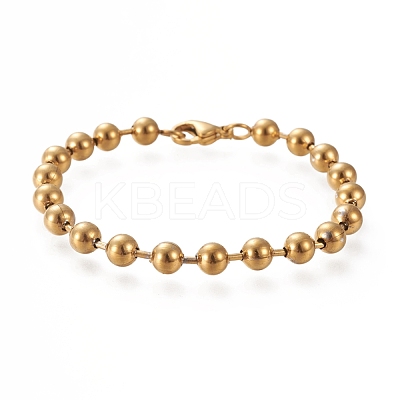 304 Stainless Steel Ball Chain Bracelets X-STAS-I156-22G-1