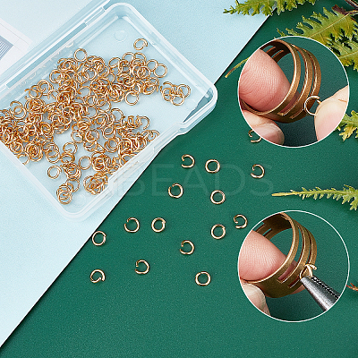 240Pcs 304 Stainless Steel Open Jump Rings STAS-UN0029-58-1