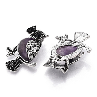 Natural Amethyst Pendants G-H308-01AS-08-1