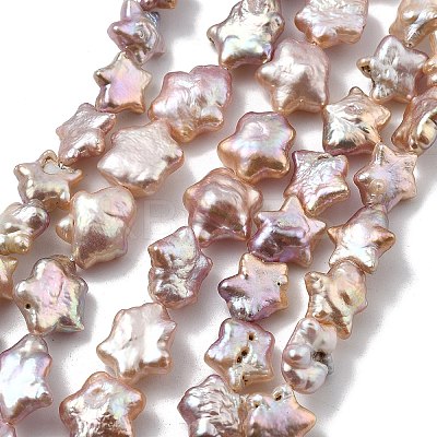 Natural Baroque Keshi Pearl Beads Strands PEAR-P064-04B-01B-1