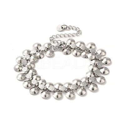 Non-Tarnish 304 Stainless Steel Charm Bracelets BJEW-Q776-03B-1