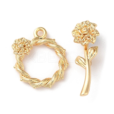 Brass Toggle Clasps KK-F862-40G-1