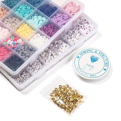 DIY Heishi Bead Style Stretch Bracelets Making Kits DIY-JP0005-85-1